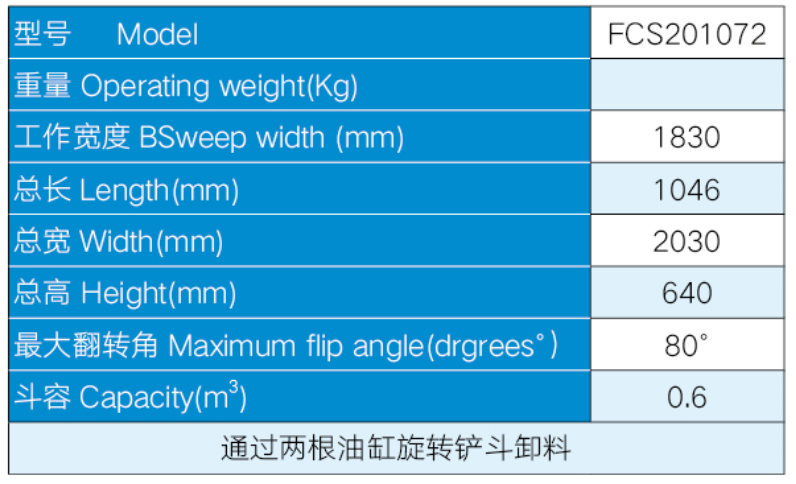 铲斗型号